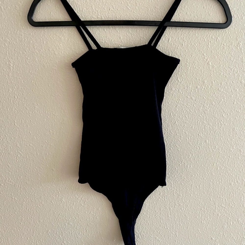 Brandy Melville Black Ribbed Anna Bodysuit O/S - Picture 4 of 5